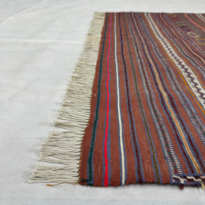 Handmade Afghan Wool Kilim Rug - 3ft x 5ft - Multi-Color