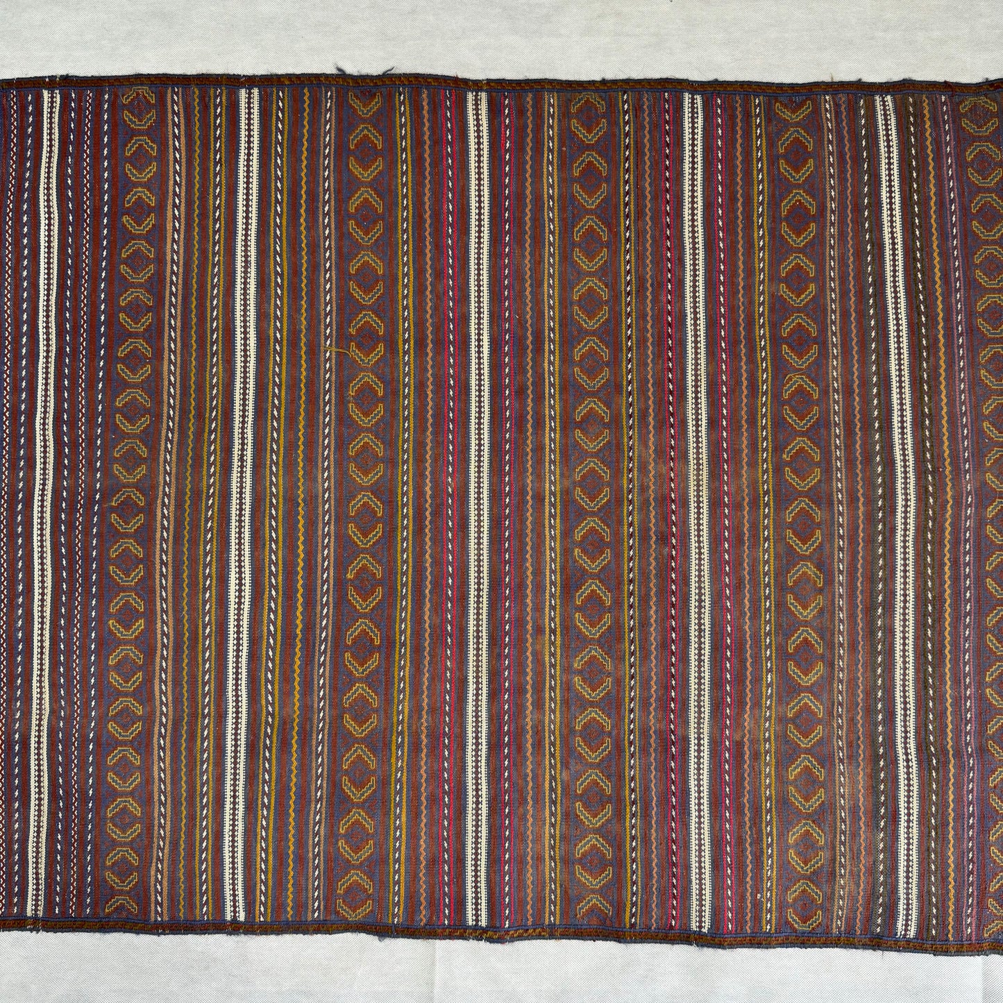 Handmade Afghan Kilim Wool Rug - Multi-Colored - 3ft x 5ft