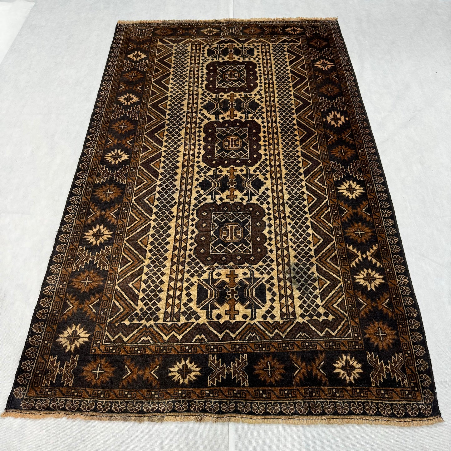 Exquisite Baluchi Handmade Rug - 4 ft x  6 ft | Rich Traditional Patterns | Authentic Afghan Craftsmanship