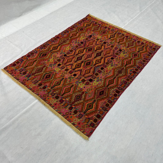 Vibrant Afghan Baluchi Handmade Rug - 4.5ft x 6ft Luxurious Wool Masterpiece