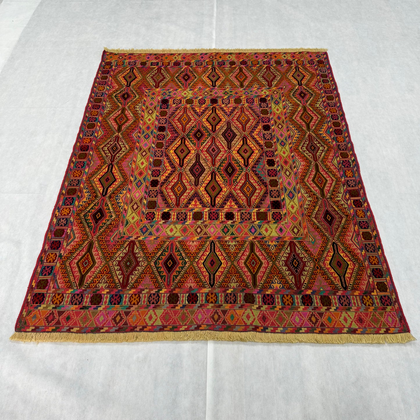 Vibrant Afghan Baluchi Handmade Rug - 4.5ft x 6ft Luxurious Wool Masterpiece