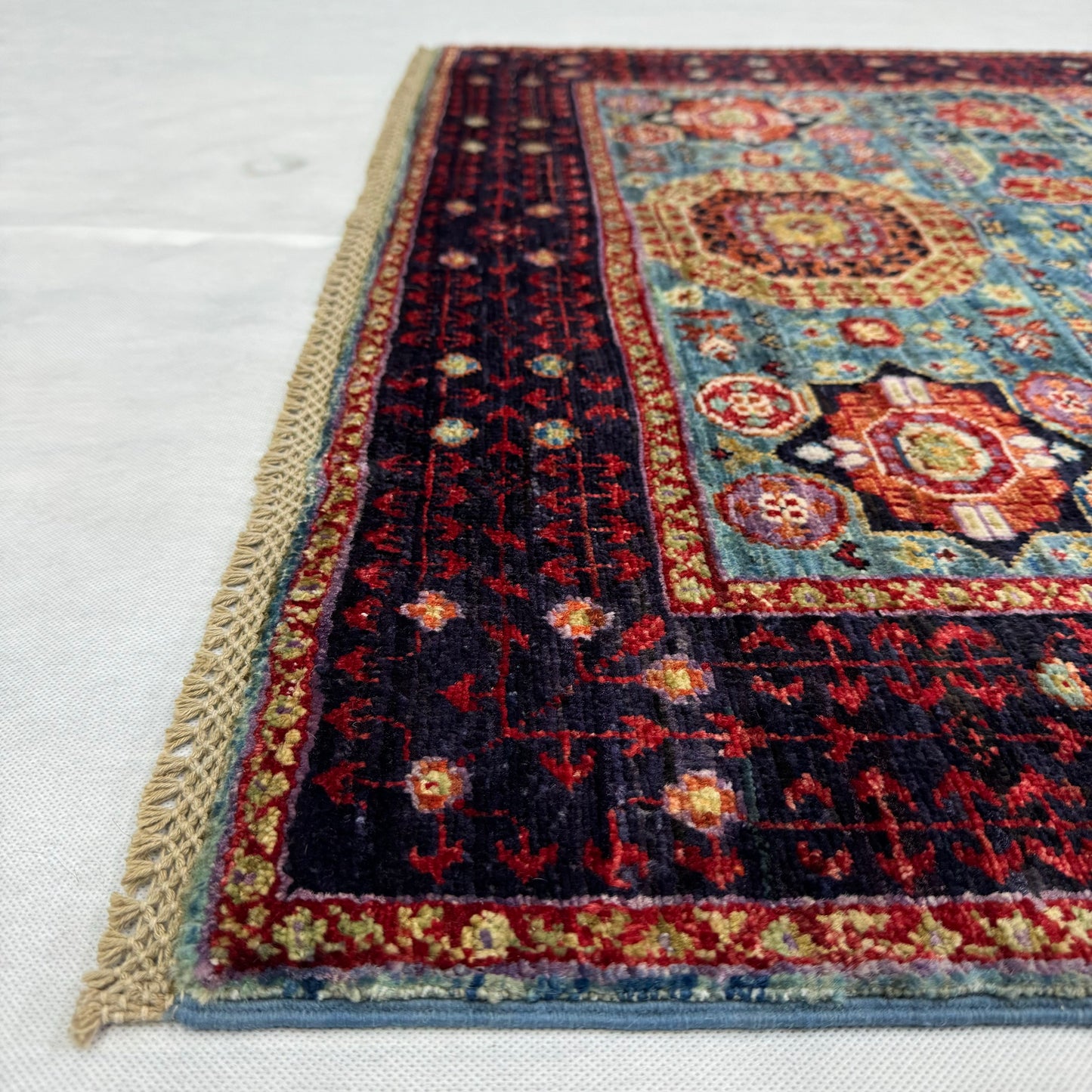 Exquisite Chobi Handmade Rug - 3 ft x 5 ft | Handwoven Afghan Masterpiece with Vibrant Medallion Design