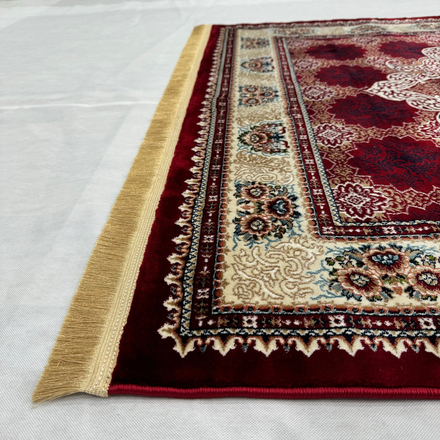 Elegant Turkish Topaz Area Rug - 5 ft x 8 ft, Rich Burgundy with Intricate Design