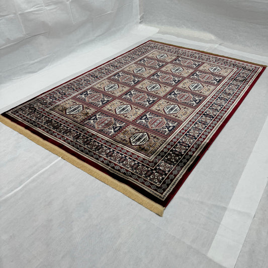 Elegant Turkish Topaz Rug - 7 ft x 10 ft, Traditional Geometric Design