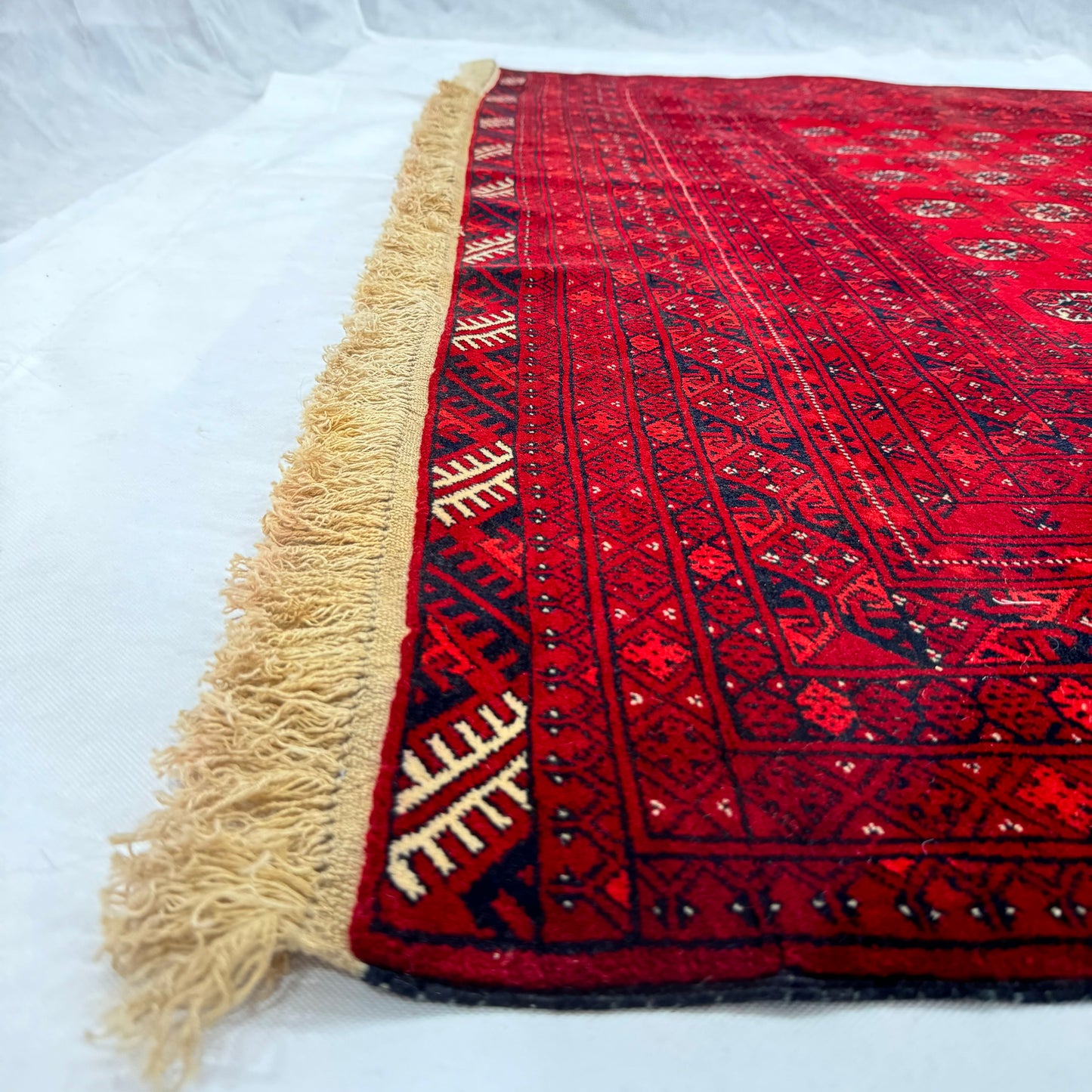 Bukhara Handmade Rug 7ft x 10ft - Luxurious Red Wine Wool Rug - Authentic Handwoven Afghan Craftsmanship