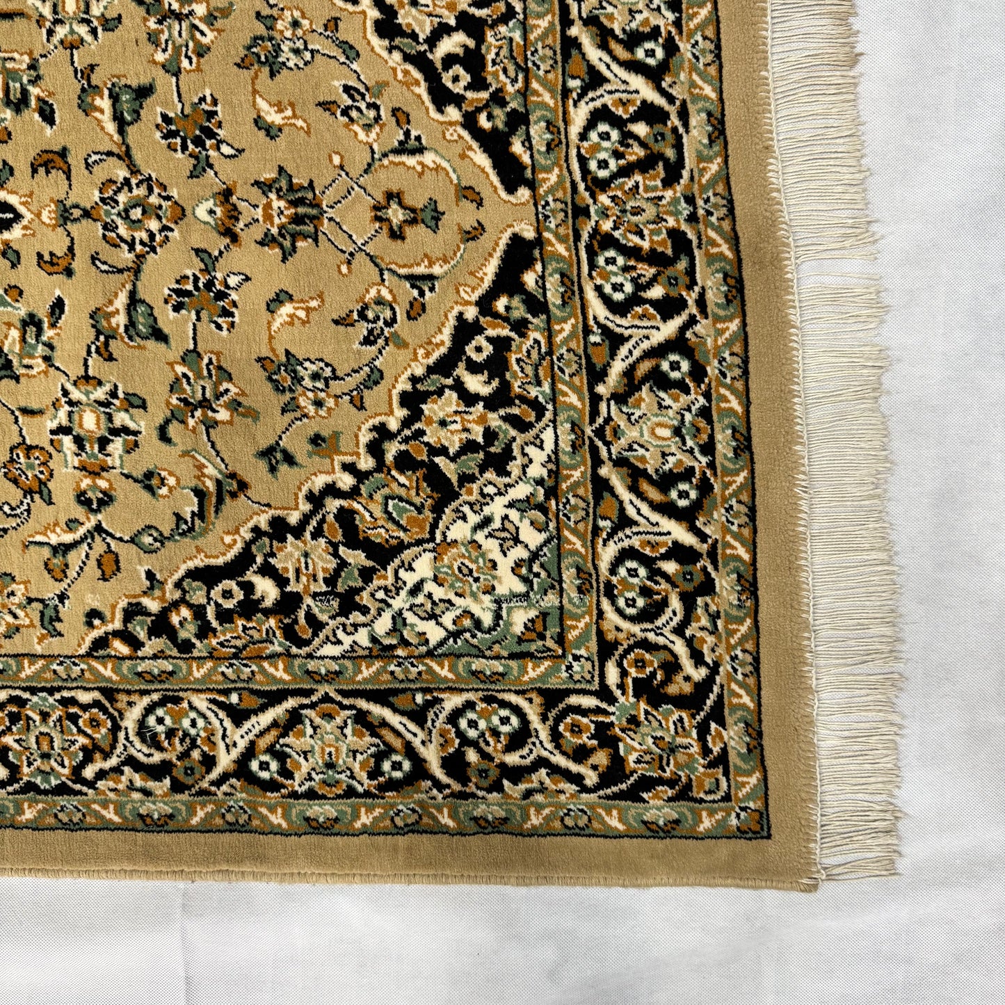 3 ft x 5 ft Persian Rug - Classic Collection - Beige & Black Acrylic Polyester Luxury