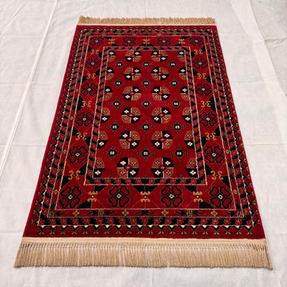 3 ft x 5 ft Persian Rug - Qashqai Majesty Collection - Red Acrylic Polyester Luxury