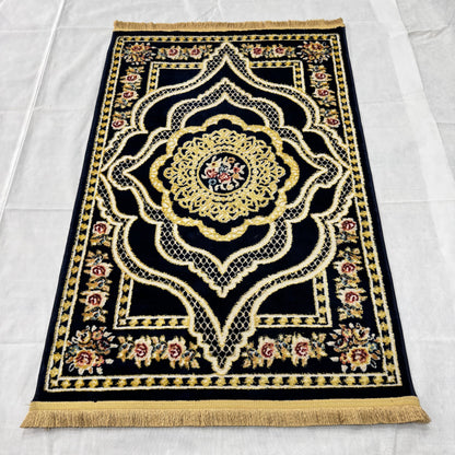 3 ft x 5 ft Turkish Rug - Anatolia Luxe Collection - Black & Gold Acrylic Polyester