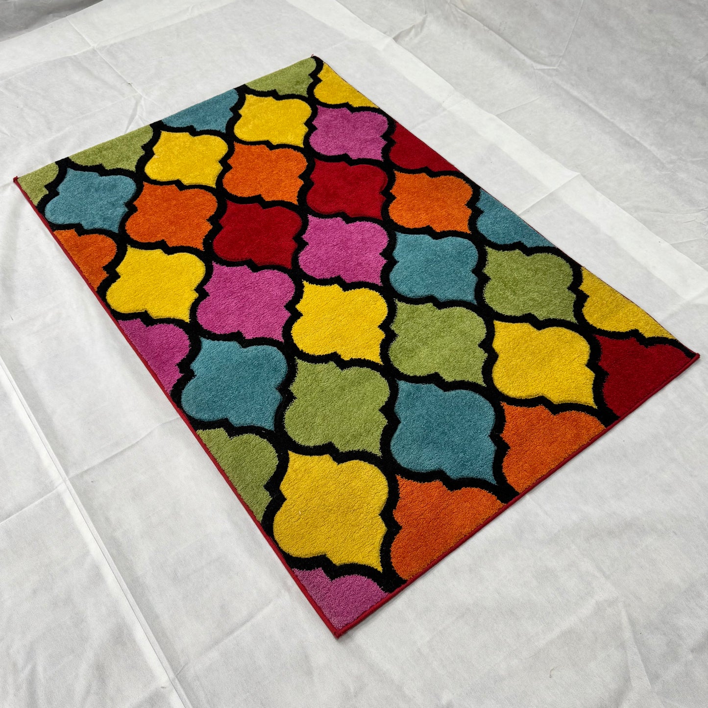 3 ft x 5 ft Turkish Rug - Istanbul Mosaic Collection - Multicolor Modern Luxury