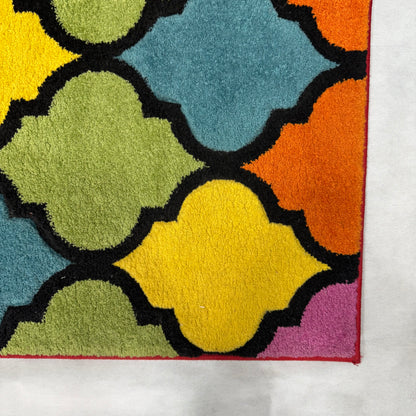 3 ft x 5 ft Turkish Rug - Istanbul Mosaic Collection - Multicolor Modern Luxury