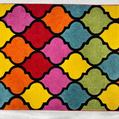 3 ft x 5 ft Turkish Rug - Istanbul Mosaic Collection - Multicolor Modern Luxury