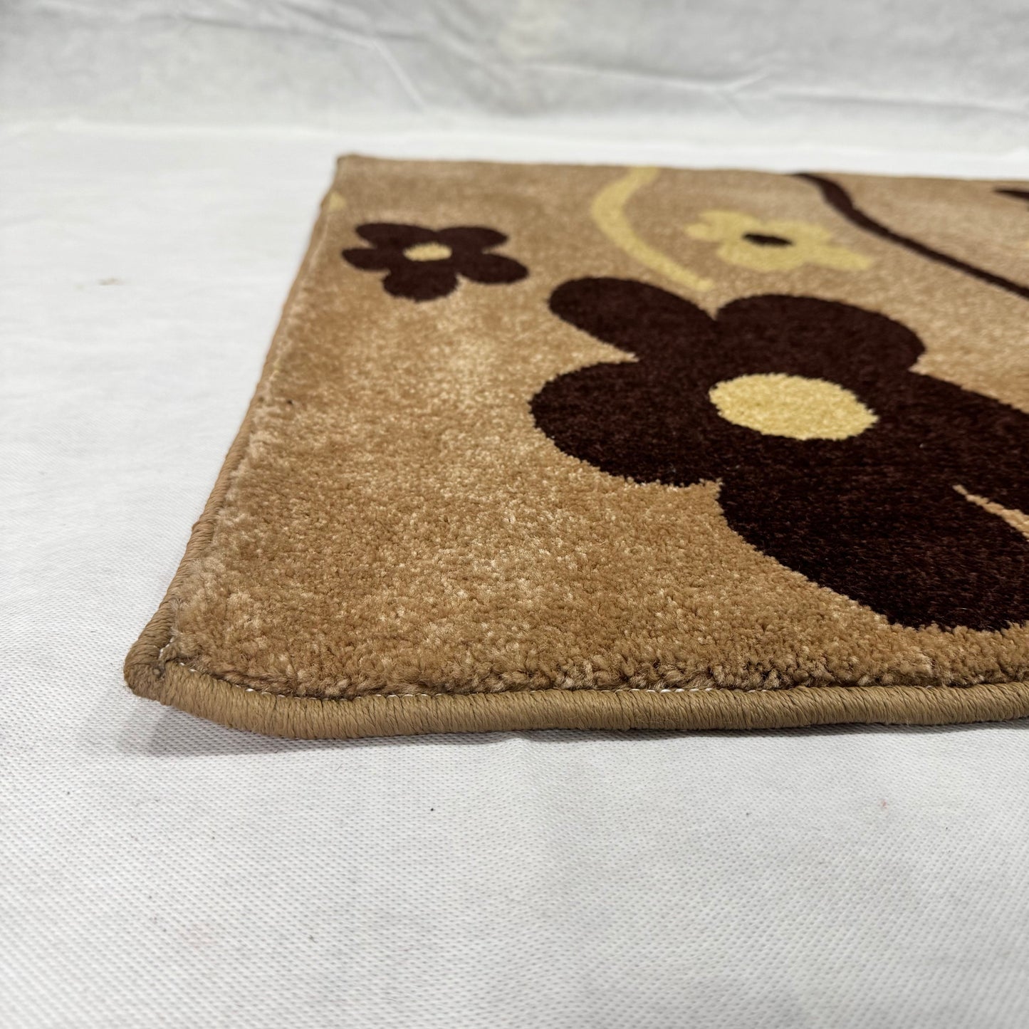 3 ft x 7 ft Persian Rug - Isfahan Bloom Collection - Brown Floral Runner