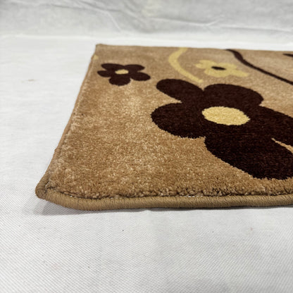 3 ft x 7 ft Persian Rug - Isfahan Bloom Collection - Brown Floral Runner