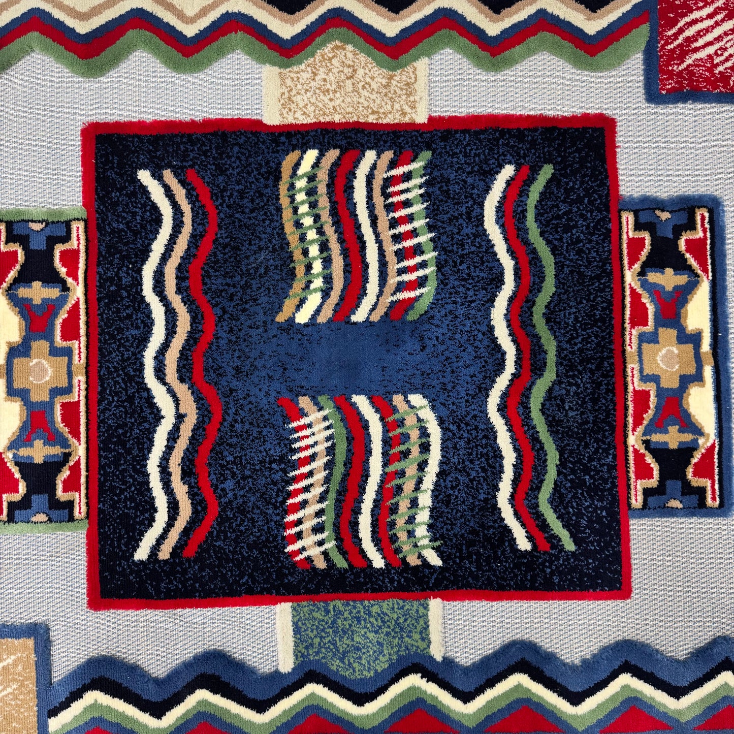 4.5 ft x 6.5 ft Persian Rug - Tabriz Essence Collection - 500 Reeds - Multicolor Geometric Design