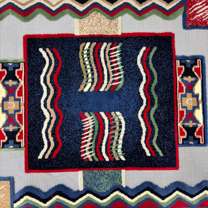 4.5 ft x 6.5 ft Persian Rug - Tabriz Essence Collection - 500 Reeds - Multicolor Geometric Design