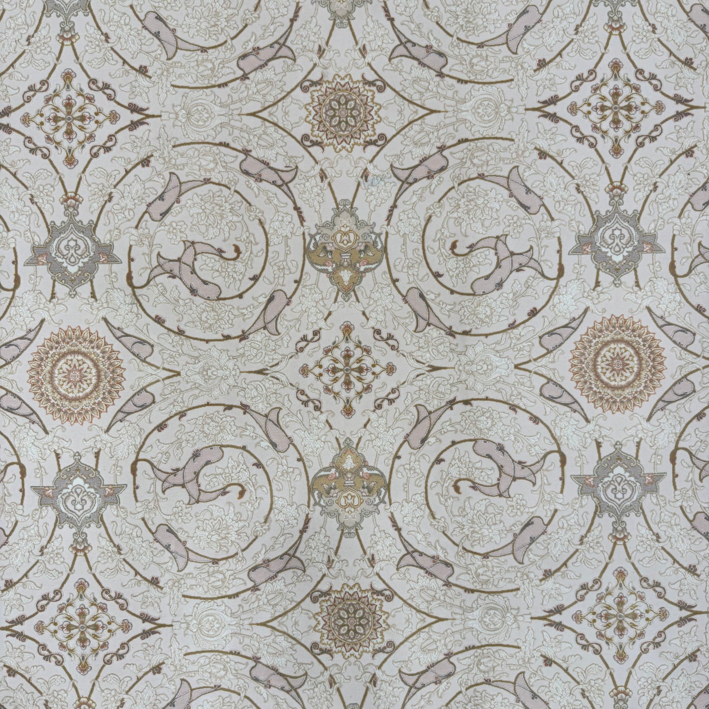 8x11 ft Persian Rug - Beheshti Tabraiz Collection - Peach Silk Luxury Machine-Made