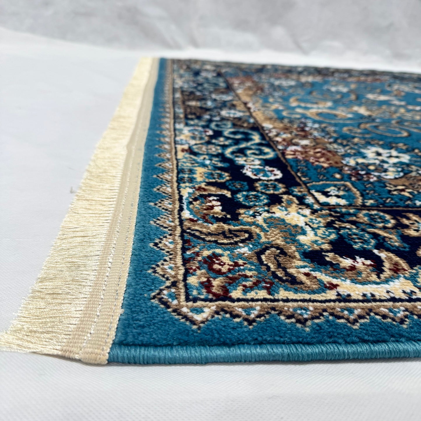 Turkish Rug – Sapphire Palace Collection – Turquoise Blue Elegance