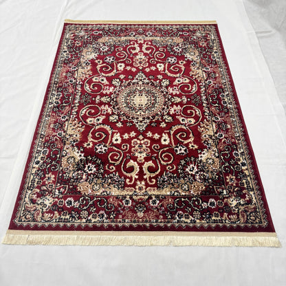 Turkish Rug – Crimson Majesty Collection – Deep Red Luxury