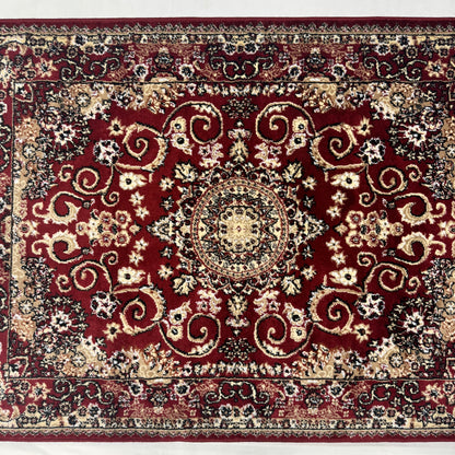 Turkish Rug – Crimson Majesty Collection – Deep Red Luxury