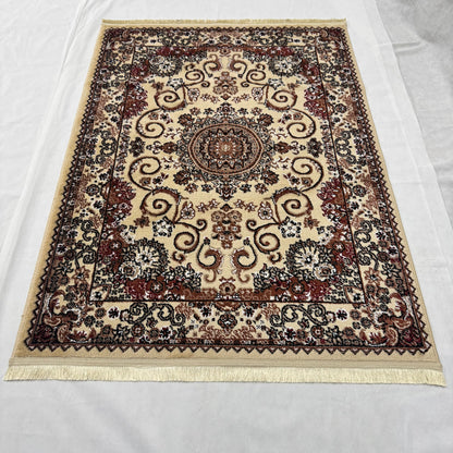 Turkish Rug – Golden Aura Collection – Beige Luxury Medallion