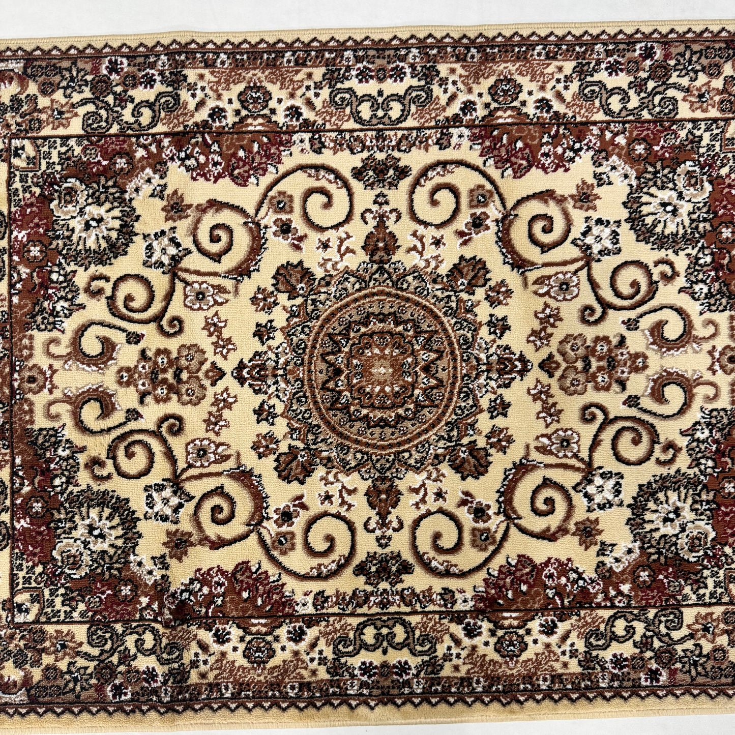 Turkish Rug – Golden Aura Collection – Beige Luxury Medallion