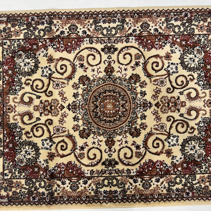 Turkish Rug – Golden Aura Collection – Beige Luxury Medallion