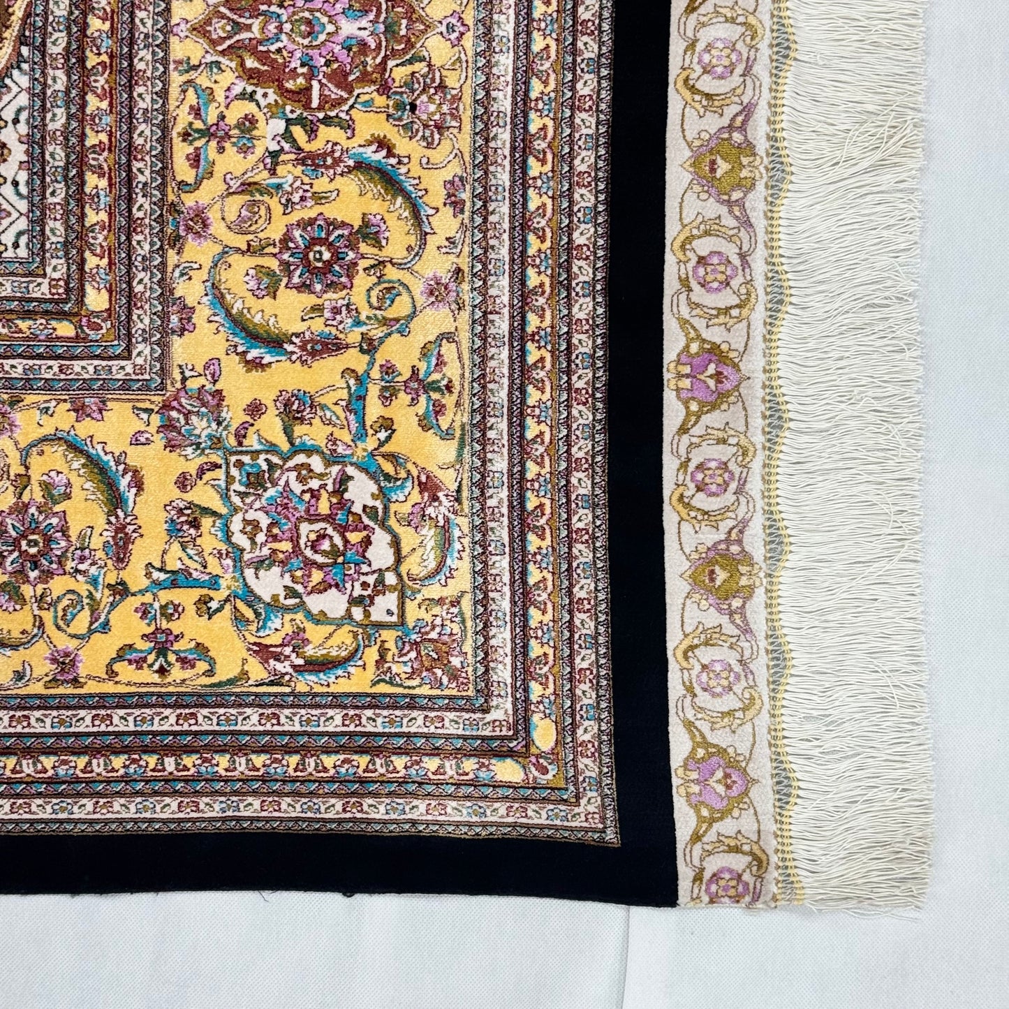 Persian Hunting Silk Rug 8 ft x 11 ft | Pure Silk Abresham 1600 Reed