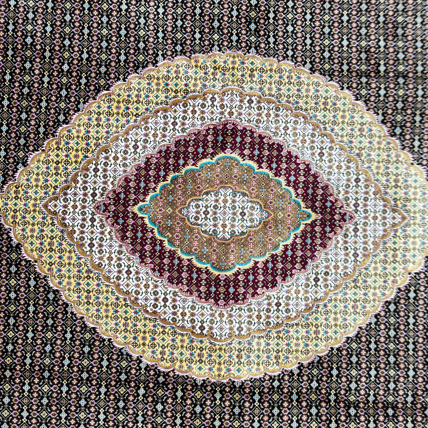 Persian Hunting Silk Rug 8 ft x 11 ft | Pure Silk Abresham 1600 Reed