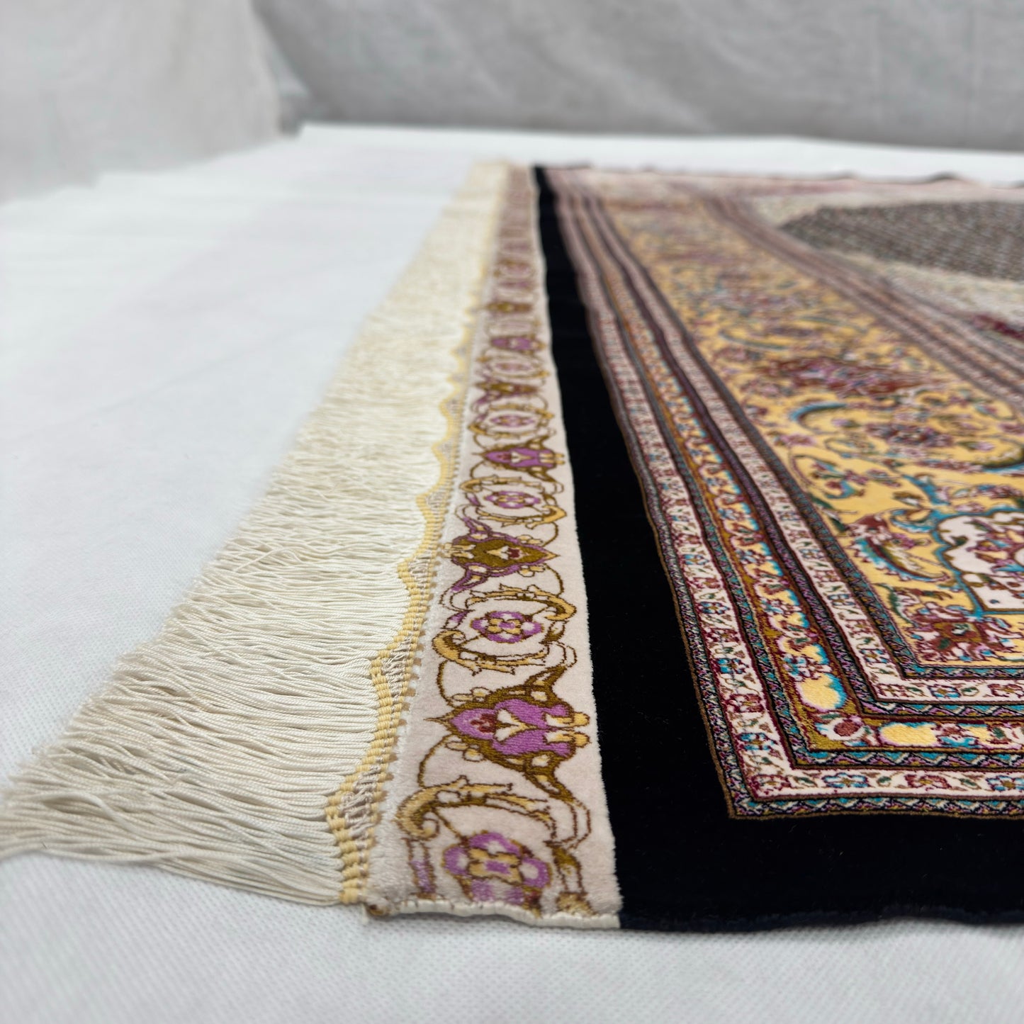 Persian Hunting Silk Rug 8 ft x 11 ft | Pure Silk Abresham 1600 Reed