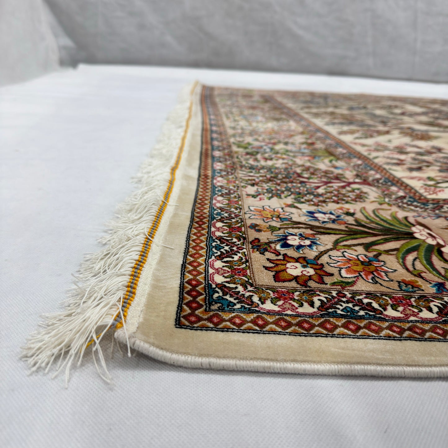 Persian Tree of Life Silk Rug 7 ft x 10 ft | Pure Silk Abresham 1600 Reed