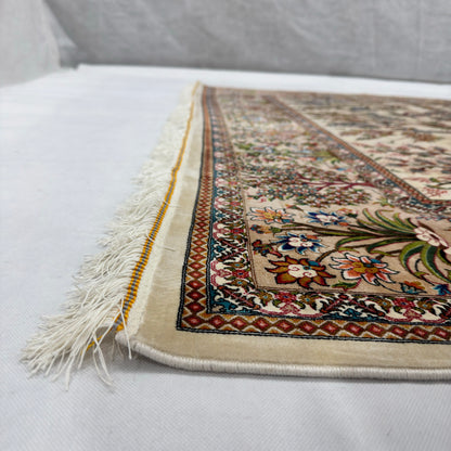 Persian Tree of Life Silk Rug 7 ft x 10 ft | Pure Silk Abresham 1600 Reed