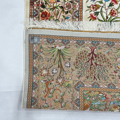 Persian Tree of Life Silk Rug 7 ft x 10 ft | Pure Silk Abresham 1600 Reed