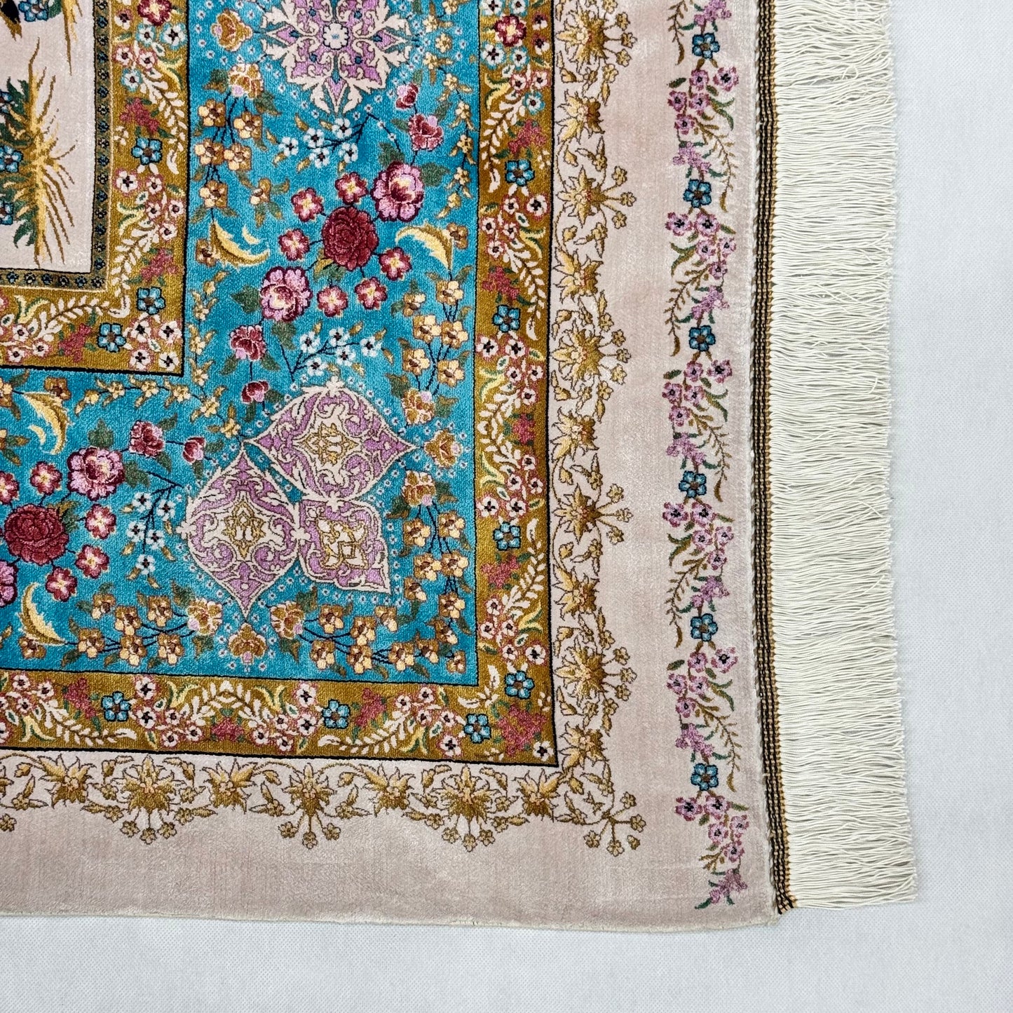 Persian Tree of Life Silk Rug 7 ft x 10 ft | Pure Silk Abresham 1600 Reed