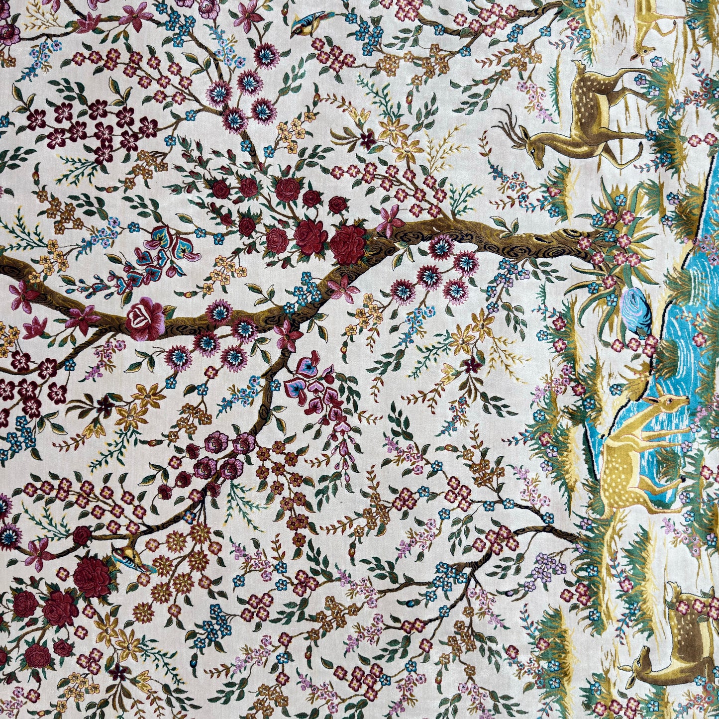 Persian Tree of Life Silk Rug 7 ft x 10 ft | Pure Silk Abresham 1600 Reed