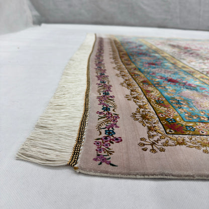 Persian Tree of Life Silk Rug 7 ft x 10 ft | Pure Silk Abresham 1600 Reed