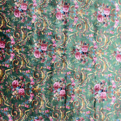 Persian Gol Farangi Floral Pure Silk Abresham Rug 7 ft x 10 ft | 1600 Reed