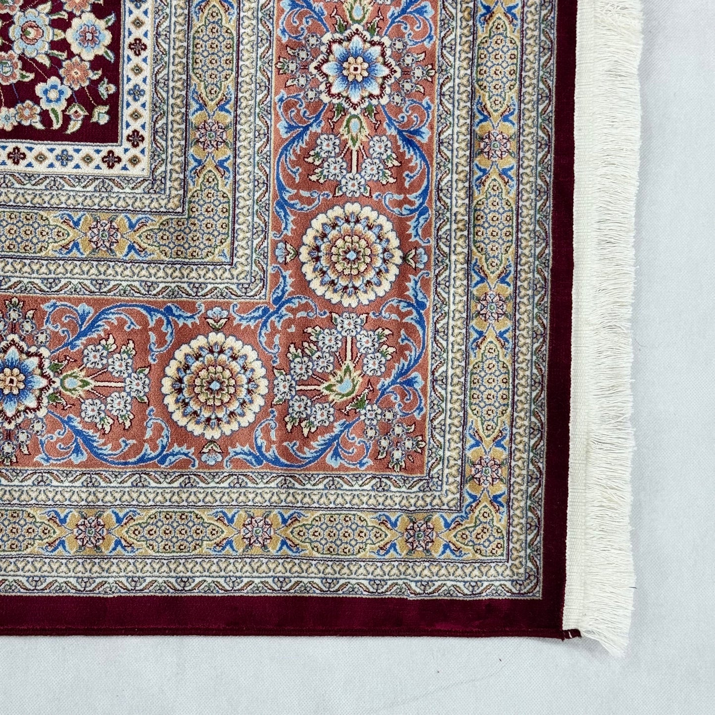 Persian Bagh Garden Panel Pure Silk Abresham Rug 7 ft x 10 ft | 1600 Reed
