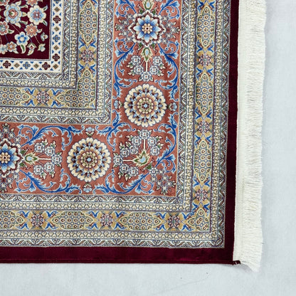 Persian Bagh Garden Panel Pure Silk Abresham Rug 7 ft x 10 ft | 1600 Reed