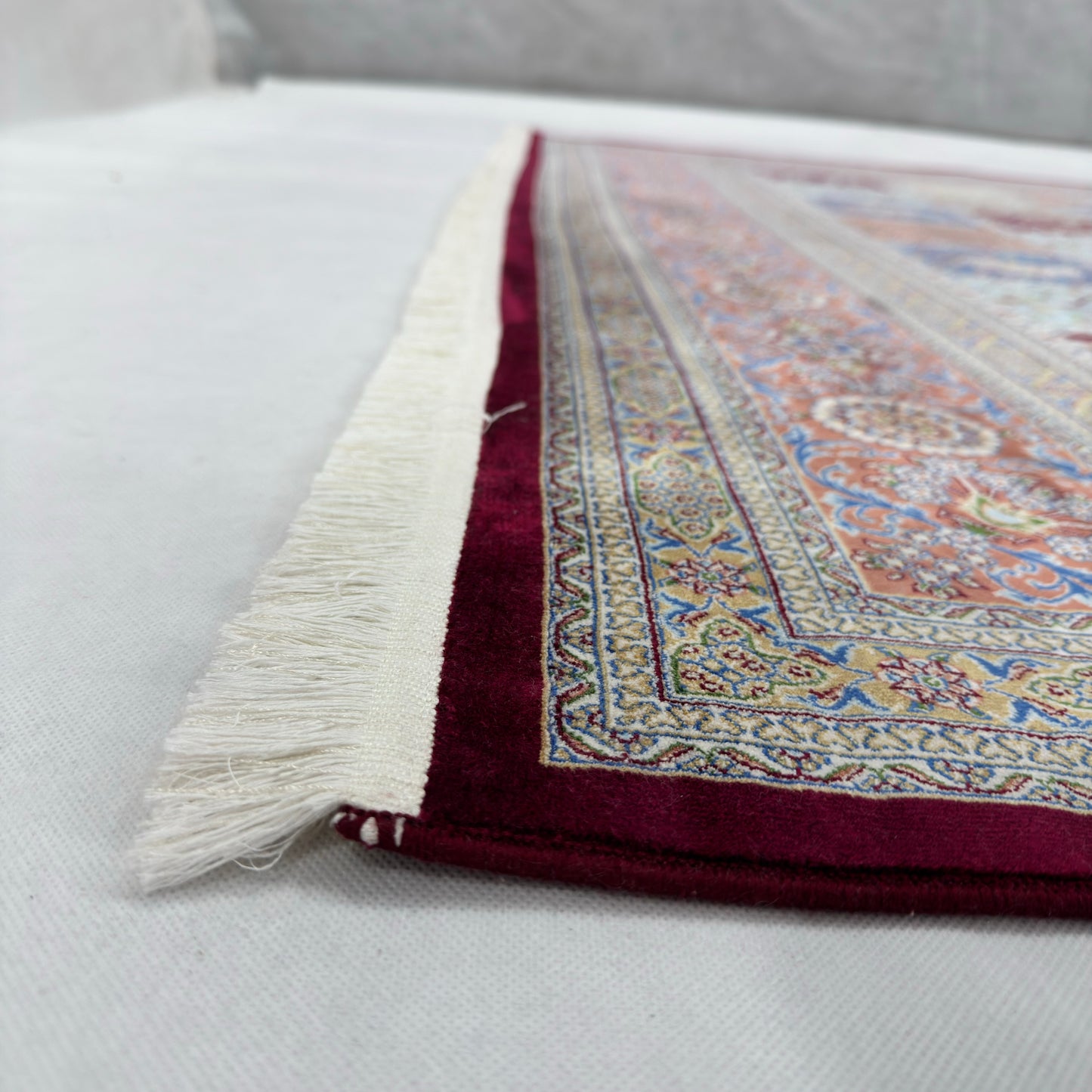 Persian Bagh Garden Panel Pure Silk Abresham Rug 7 ft x 10 ft | 1600 Reed