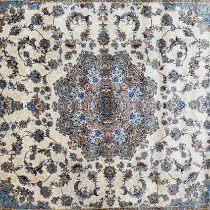 Persian Silk Isfahan Rug 5 ft x 8 ft | 1600 Reed Pure Silk Abresham