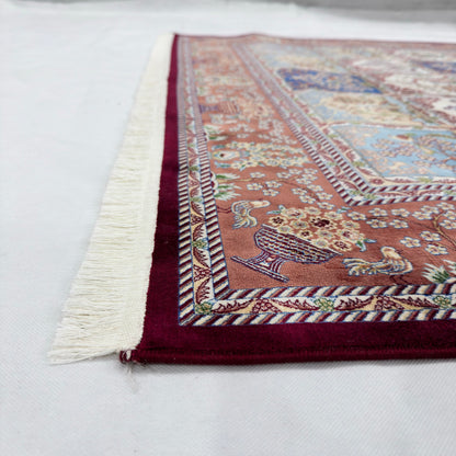 Persian Garden Panel Silk Rug | Pure Silk Abresham | 5 ft x 8 ft