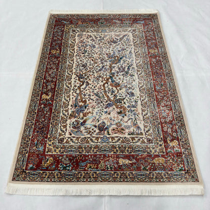 Persian Silk Garden of Paradise Rug 3 ft x 5 ft | 1600 Reeds