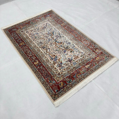 Persian Silk Garden of Paradise Rug 3 ft x 5 ft | 1600 Reeds