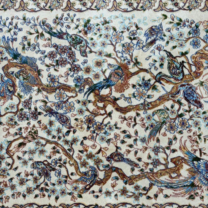 Persian Silk Garden of Paradise Rug 3 ft x 5 ft | 1600 Reeds