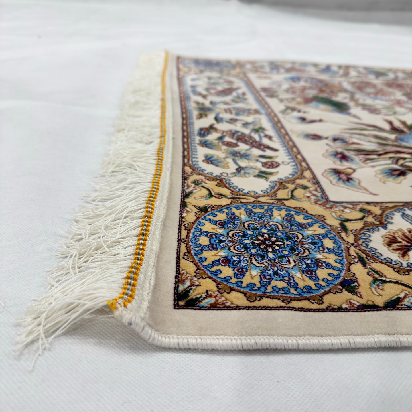 Persian Garden Birds Silk Rug 2.5 ft x 4 ft | Pure Silk Abresham