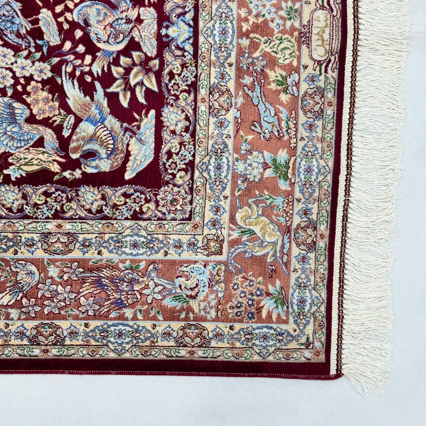 Persian Silk Bird of Paradise Rug 2.5 ft x 4 ft | 1600 Reeds