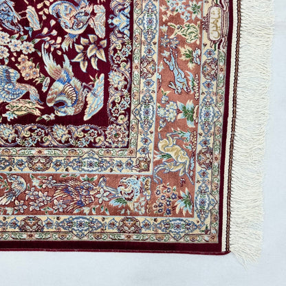 Persian Silk Bird of Paradise Rug 2.5 ft x 4 ft | 1600 Reeds
