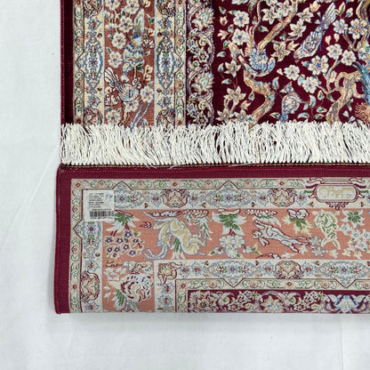 Persian Silk Bird of Paradise Rug 2.5 ft x 4 ft | 1600 Reeds