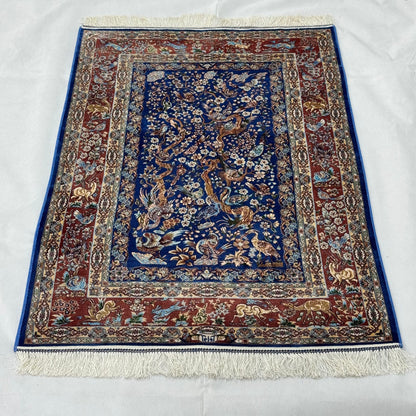 Persian Silk Garden of Paradise Rug 2.5 ft x 4 ft | 1600 Reed