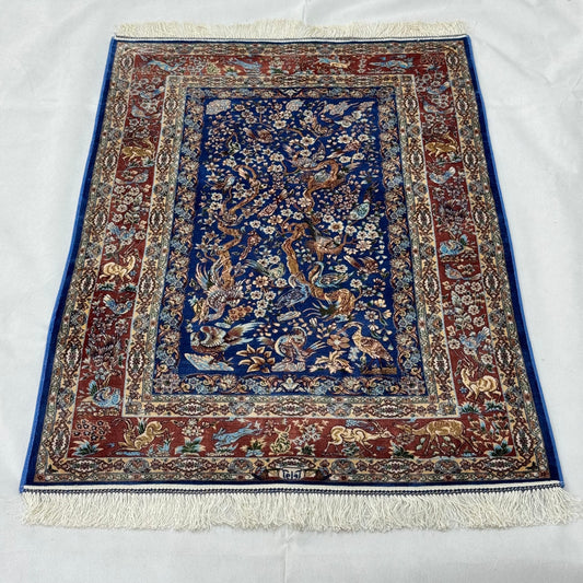 Persian Silk Garden of Paradise Rug 2.5 ft x 4 ft | 1600 Reed